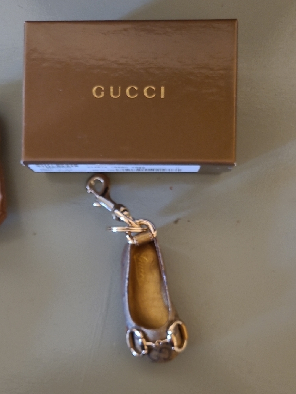 Gucci Brown Monogram Mini Bag Charm with Gold Hardware - Picture 5 of 9
